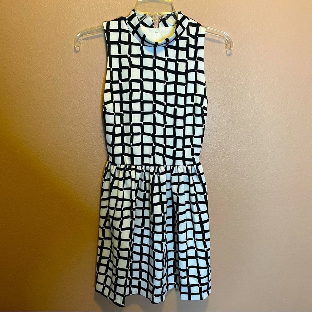 Necessary objects black and white dress